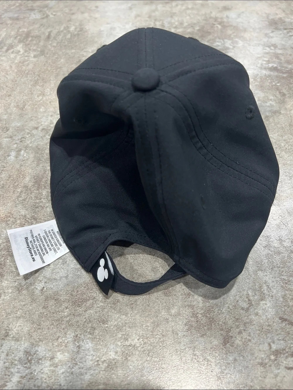 Disney Black Baseball Cap w/ Mickey Mouse adjustable strap